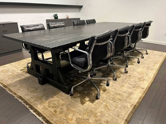 Hand Crafted Large Wooden Farmhouse Kitchen Conference Room Table No chairs