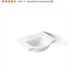 50% Off Brand New Kohler Veer 21 in. Vitreous China Sink Basin in White