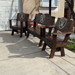 Raiders Patio Bench Set
