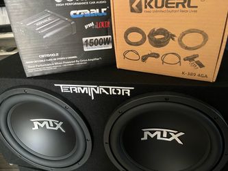 MTX Terminator TNE212D 400 Watt 2 Ohm Dual 12” Subwoofer package
