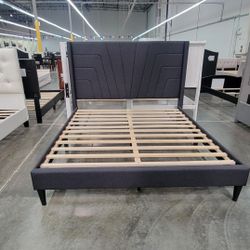 ✅️✅️Upholstered Queen Platform Bed(Mattress Not Included)✅️✅️✅️