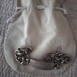 Sheryl Lowe- Sterling Silver Bracelet With Diamonds 