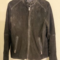 Allsaints Cora Black Suede Leather Jacket