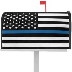 Mailbox Cover- Flag Blue Line 21x25