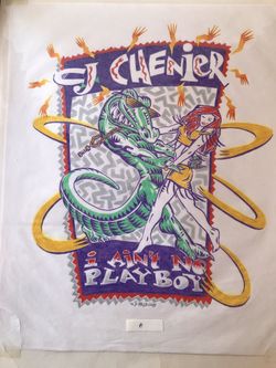 C.J. Chenier  "I Ain't No Playboy"  Marketing Mechanical Paste-Up  Poster