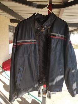 Faux leather cafe racer jacket xl