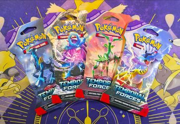 Pokémon 4x Temporal Forces Sleeved Booter Packs