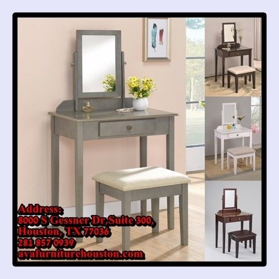 Vanity with stool