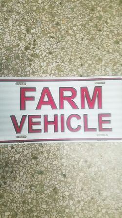 Farm Vehicle metal car truck tag