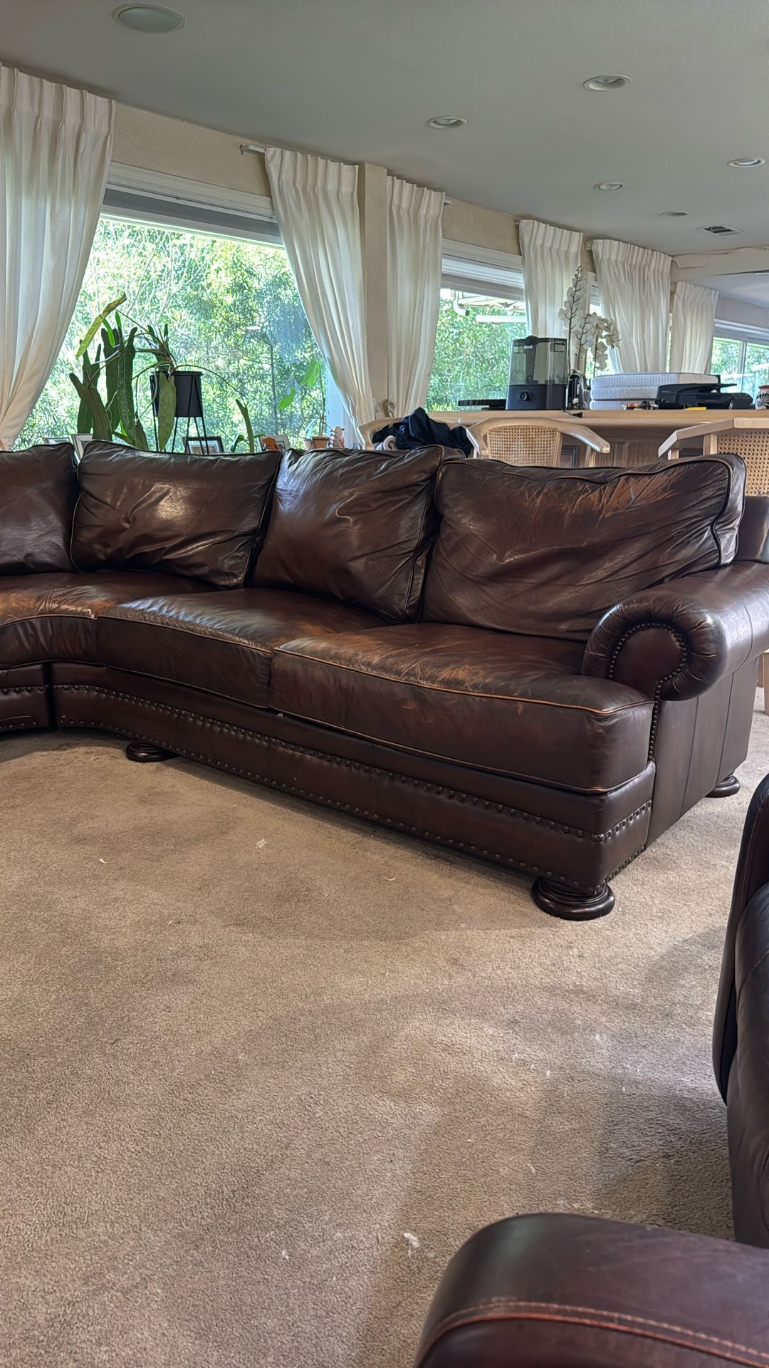 Bernhardt Leather Sectional Sofa