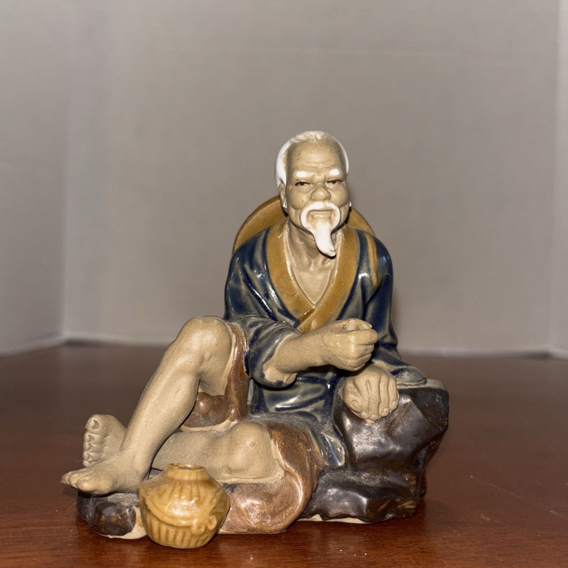 Vintage Mud Man, Fisherman Fishing Pole, Not Included 4 1/2“ X 4 1/2“ LR