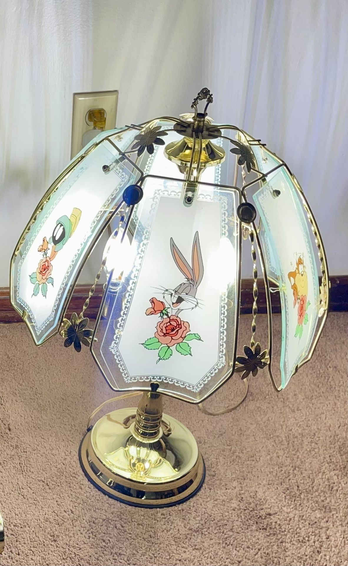 1996 Vintage Loony Toons Metal Lamp 