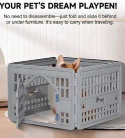 FOUR -PIECE STYLE DOG PLAYPEN WITH DOOR