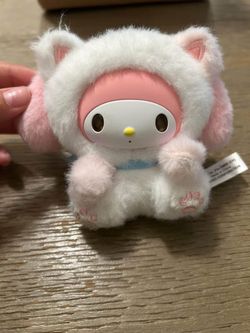 Sanrio my melody vinyl plush keychain from peek a meow blind box series