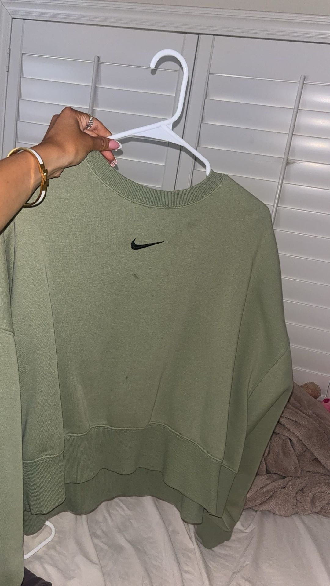 CROPPED GREEN NIKE HOODIE