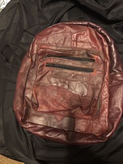 Leather backpack