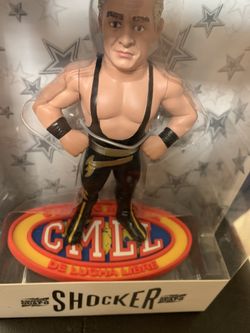 [ LUCHA LEGENDS ] " SHOCKER ", PLASTIC FIGURE STATUE & BASE STAND