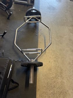 Chrome Hex Trap Bar with Weight Plates
