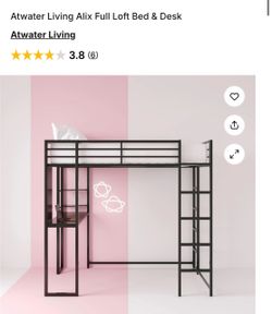 Atwater Living Alix Twin Loft Bed with Desk