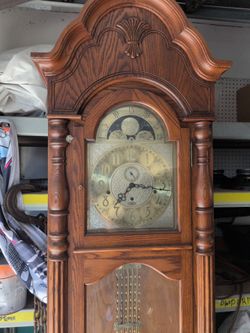 Grandfather Clock with Moon Phase Dial