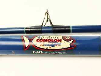 RARE! Garcia Conolon Live Fiber B-479 10' 2pc Medium Surf Fishing Spinning Rod