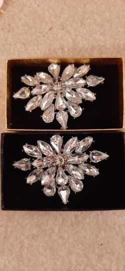 Pair of Rhinestone shoe clips