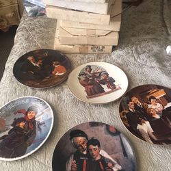 12 Norman Rockwell Decorative Collection Plates 