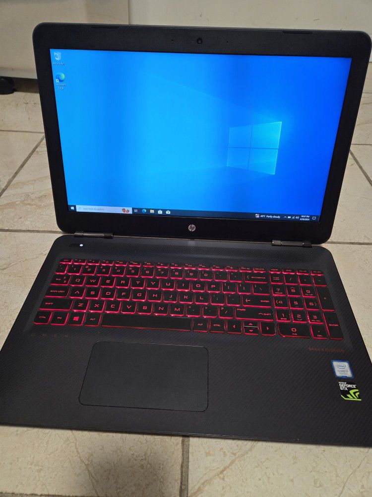 HP Omen Gaming Laptop 15inch 1080p GTX 1050Ti Core i7 12GB 750GB SSD Laptop