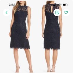 Eliza J Cocktail Dress Navy Blue 