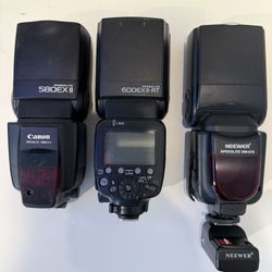🔥 Canon Speedlite Flash Bundle – 580EX II, 600EX II-RT & Neewer NW-670 (All 3 Flashes!) 