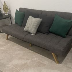 Grey And Gold Futon