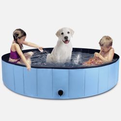 MorTime Foldable Dog Pool Portable Pet Bath Tub Large Indoor & Outdoor Collapsib