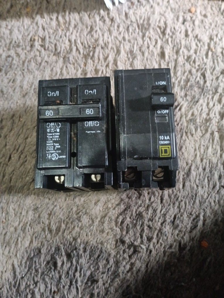Eaton 60 Amp And  ⬛ D Breaker