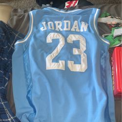 Michael jordan jersey blue and white 