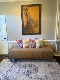 Restoration Hardware Burlap Bench