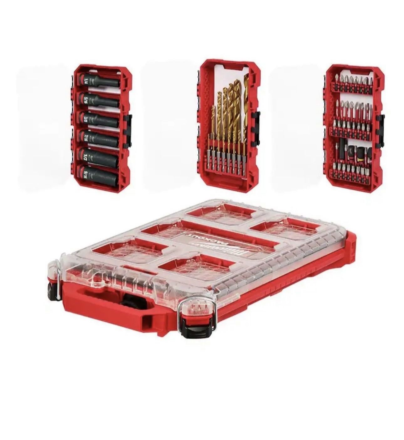 Milwaukee SHOCKWAVE Impact Duty Alloy Steel Screw Driver Bit Set with PACKOUT Case (60-Piece)