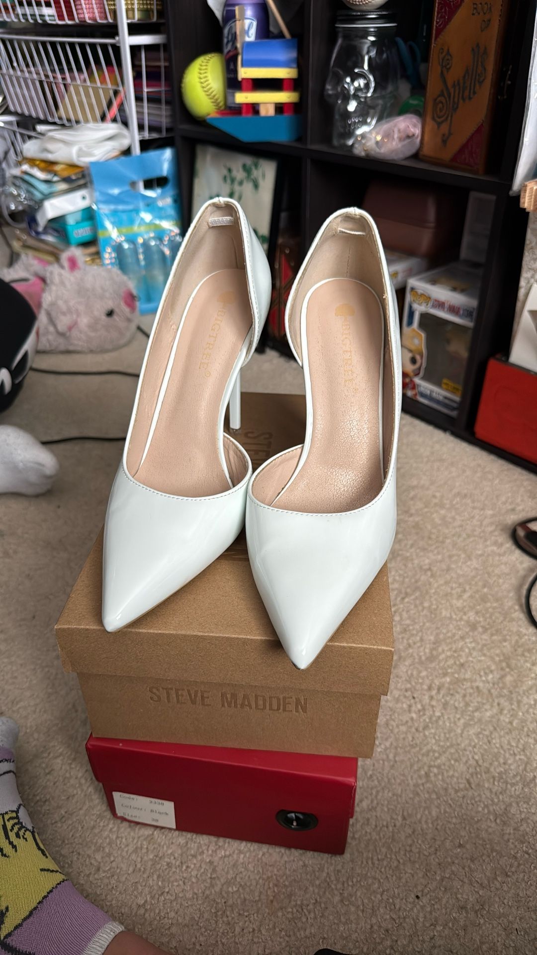 White Stiletto Heels