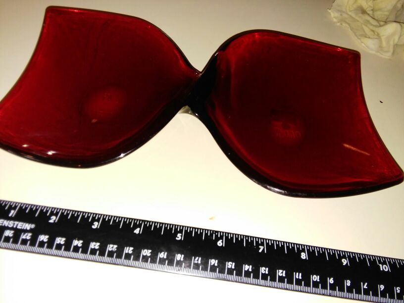 Red server dish or candy dish