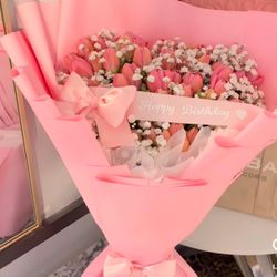 Pink Flower Bouquet Ramo Mixto 