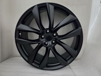 One Tesla S Arachnid 21" Black Wheel Rim