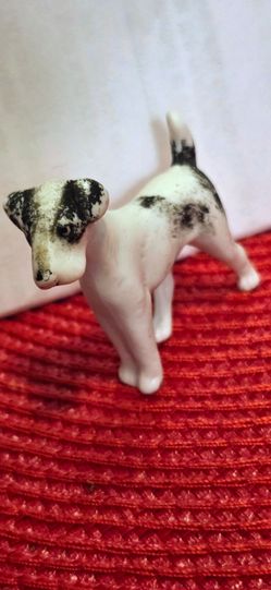 Vintage German Porcelain Wirehaired Fox Terrier