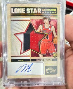 Matas Buzelis 2024-25 Panini One & One Lone Star Autographs Rookie, numbered 23/25.