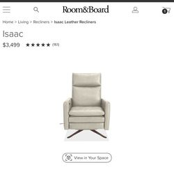 ( 2) Almost New Room & Board Isaac swivel recliner Chairs For Sale