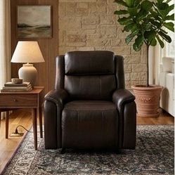 Power Leather Recliner Chair