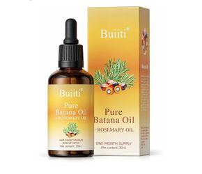 Batana Oil with Rosemary, Hair Treatment Oil for Thinning Hair Nourishes scalp and weak roots while helping reduce breakage for fuller-looking, strong