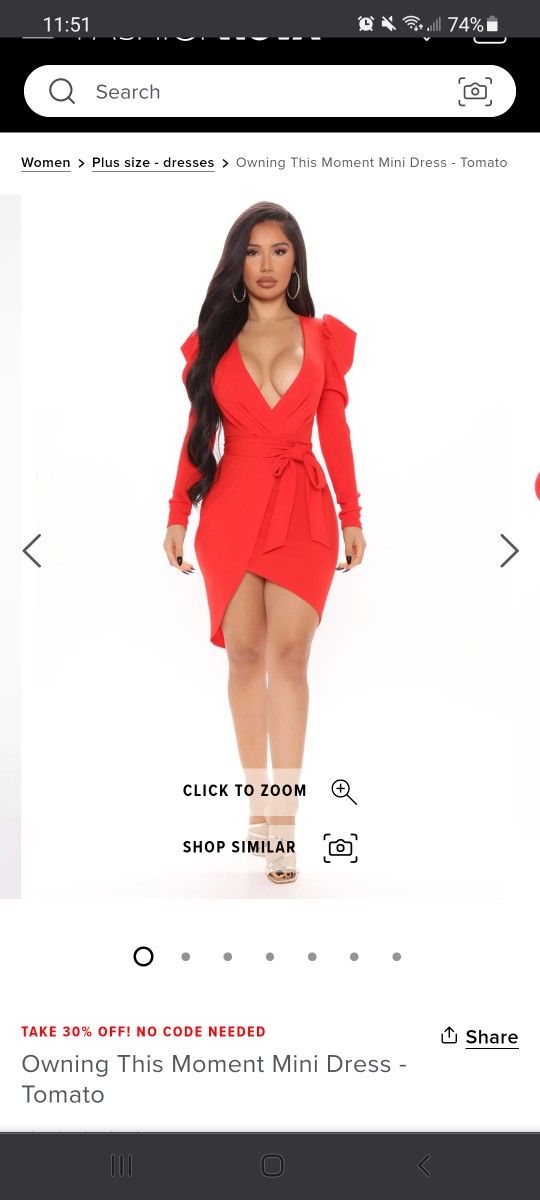 Christmas Party Red Dress - Brand NEW! FashionNova