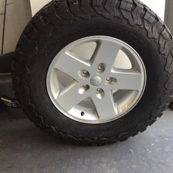 4;all Terrain,BF Goodrich,jeep Tires,265/17,no Miles,,,,500.00,tire and rims