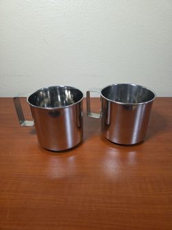 Sturdy Stainless Steel Lightweight Drinking Cup Mug w/ Handle 12 Fl Oz Set of 2