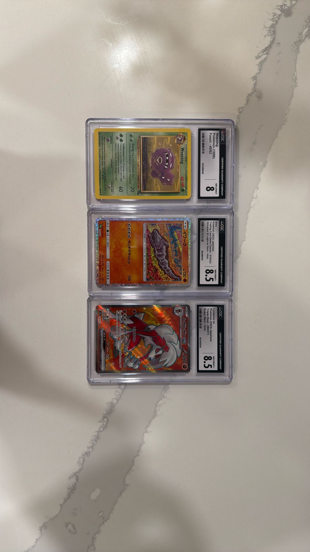 graded and ungraded pokémon cards