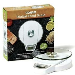 Conair Digital Food Scale Dieting Glass Top 11 Ib Capacity NEW